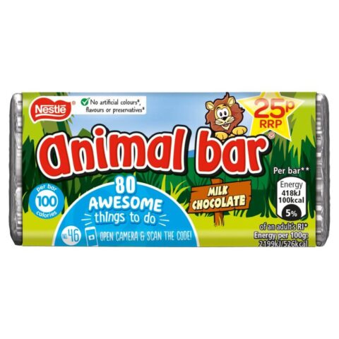Animal Bar Milk Chocolate Bar 19g 25p x 60