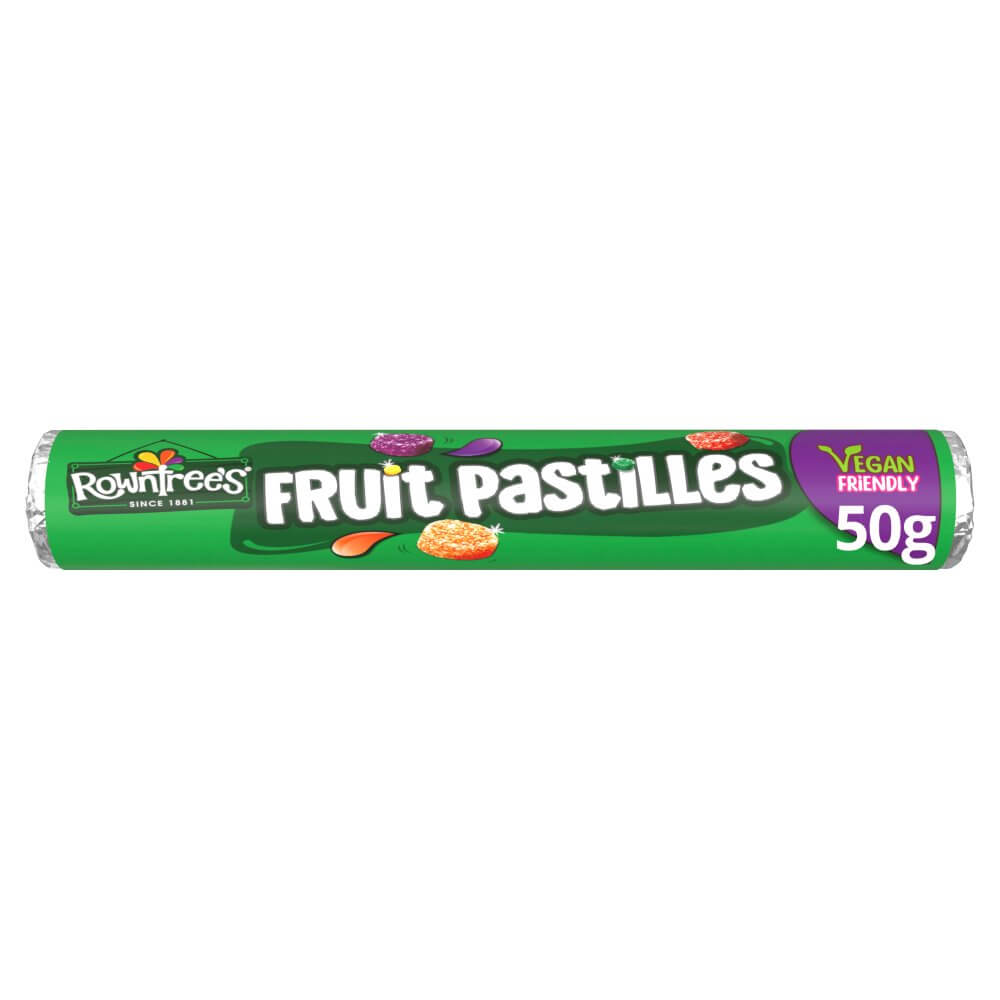 Rowntree's Fruit Pastilles Vegan Friendly Sweets Tube 50g x 32