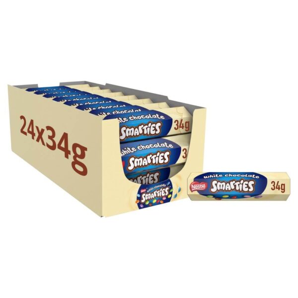 Smarties White Chocolate Tube 36g x 24