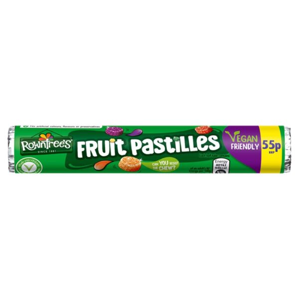 Rowntree's Fruit Pastilles Vegan Friendly Sweets Tube 50g PMP 55p x 32
