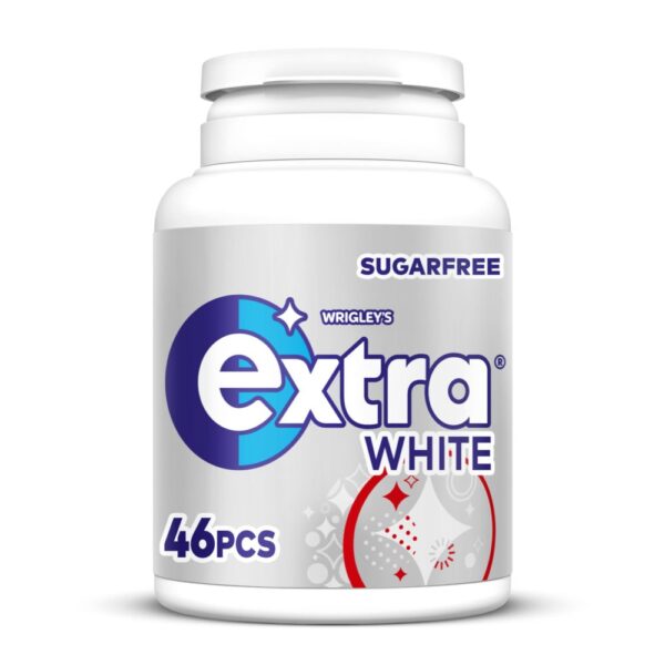 Extra White Sugarfree Chewing Gum Bottle 46 Pieces x 6