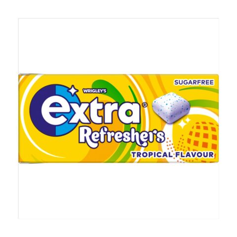 Extra Refreshers Tropical Flavour Sugarfree Chewing Gum Handy Box 7 Pieces x 16