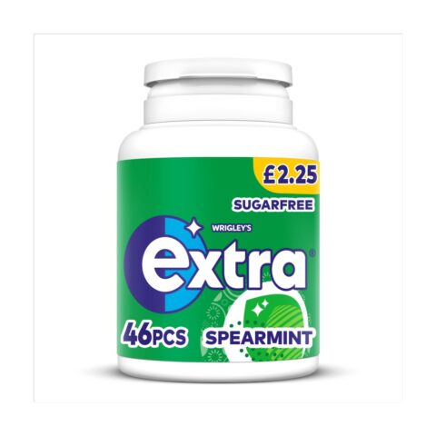 Extra Spearmint Sugarfree Chewing Gum Bottle £2.25 PMP 46 Pieces x 6