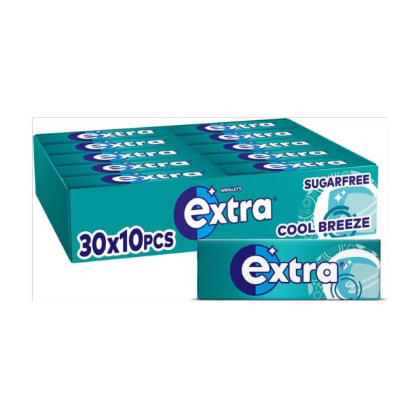 Extra Cool Breeze Sugarfree Chewing Gum 10 Pieces x 30