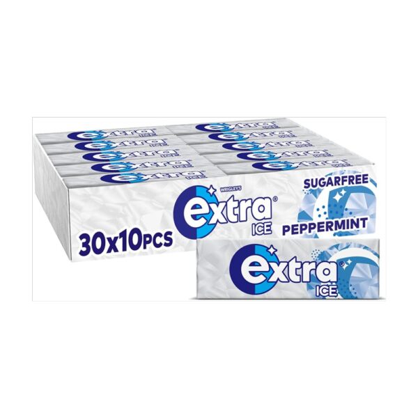 Extra Ice Peppermint Sugarfree Chewing Gum 10 Pieces x 30