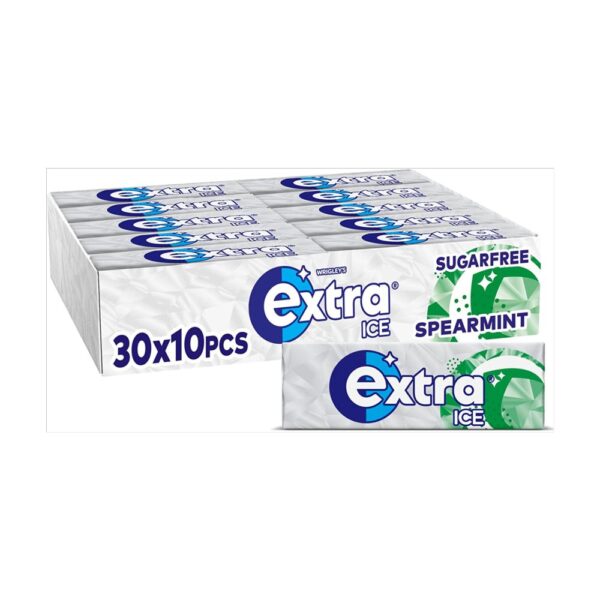 Extra Ice Spearmint Sugarfree Chewing Gum 10 Pieces x 30