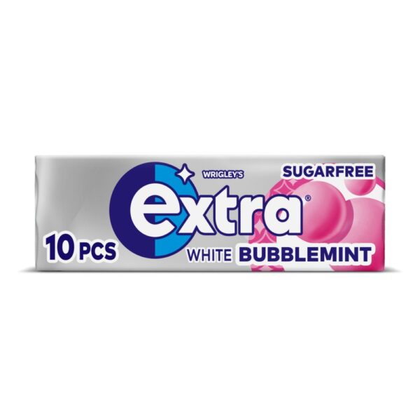 Extra White Bubblemint Sugarfree Chewing Gum 10 Pieces x 30