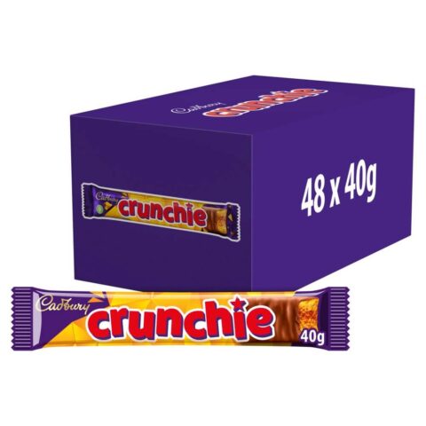 Cadbury Crunchie Chocolate Bar, 40g x 48