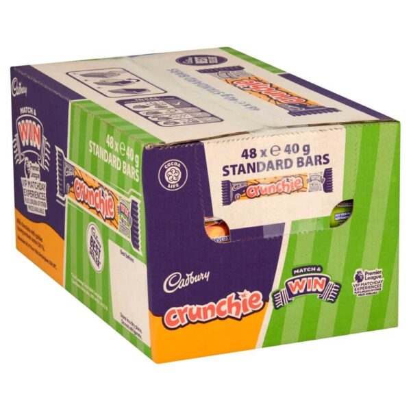 Cadbury Crunchie Chocolate Bar, 40g x 48