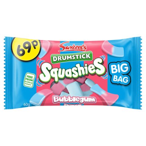 Swizzels Drumstick Squashies Bubblegum Flavour 60g x 30