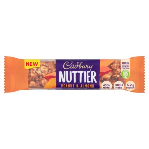 Cadbury Nuttier Peanut & Almond Chocolate Bar 40g x 15