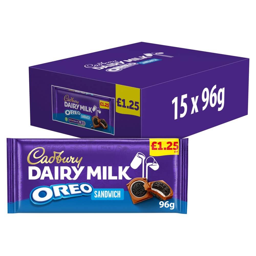 Cadbury Dairy Milk Oreo Sandwich Chocolate Bar £1.25 PMP96gx15