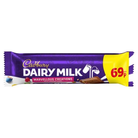 Cadbury Dairy Milk Marvellous Creations Jelly Popping Chocolate Bar 69p PMP 47g x 24