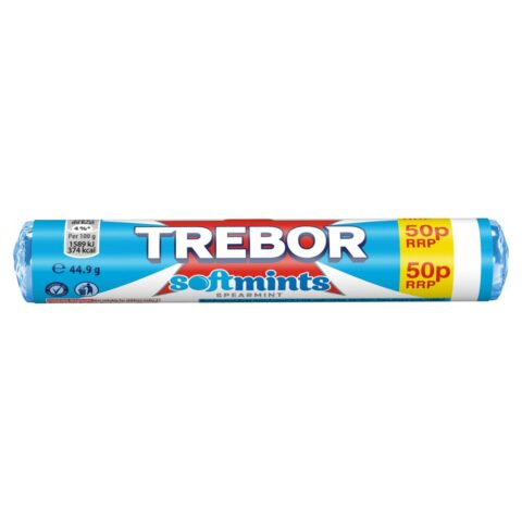 Trebor Softmints Spearmint Mints Roll 50p 44.9g x 40