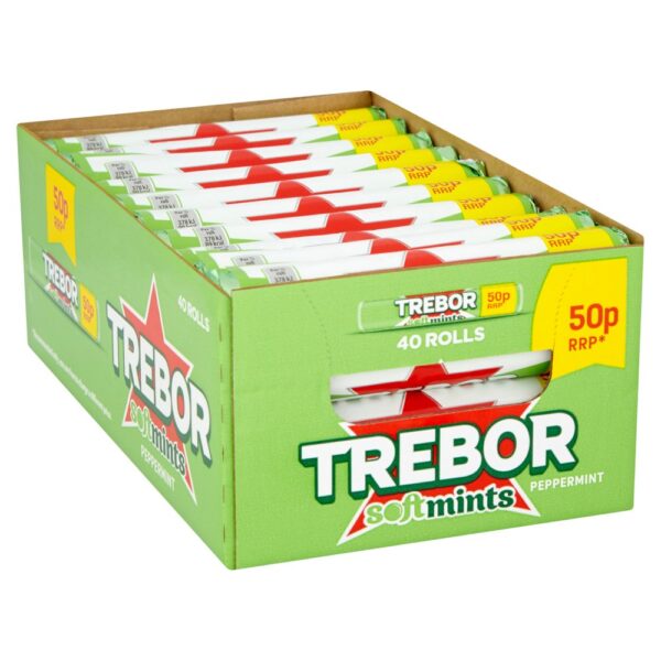 Trebor Softmints Peppermint Mints Roll 50p 44.9g x 40