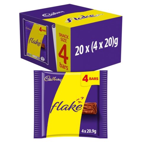 Cadbury Flake Chocolate Bar 4Pack80gx20