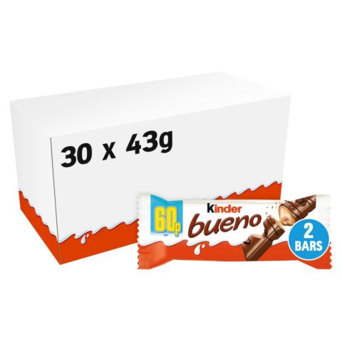 Kinder Bueno Chocolate Milk Chocolate and Hazelnuts PMP 43g x 30