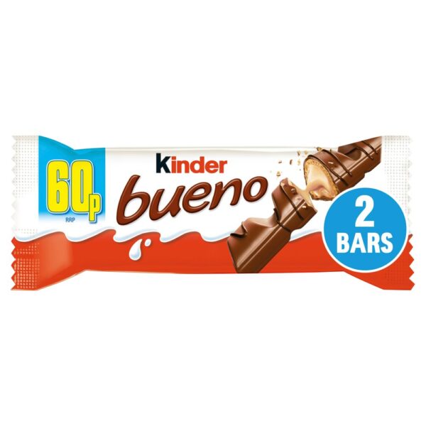Kinder Bueno Chocolate Milk Chocolate and Hazelnuts PMP 43g x 30