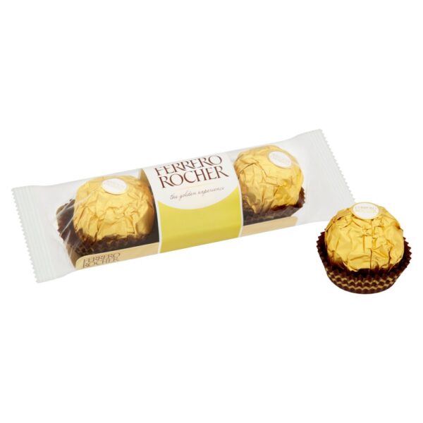 Ferrero Rocher Chocolate Pralines Treat Pack 3 Pieces (37.5g) x 16