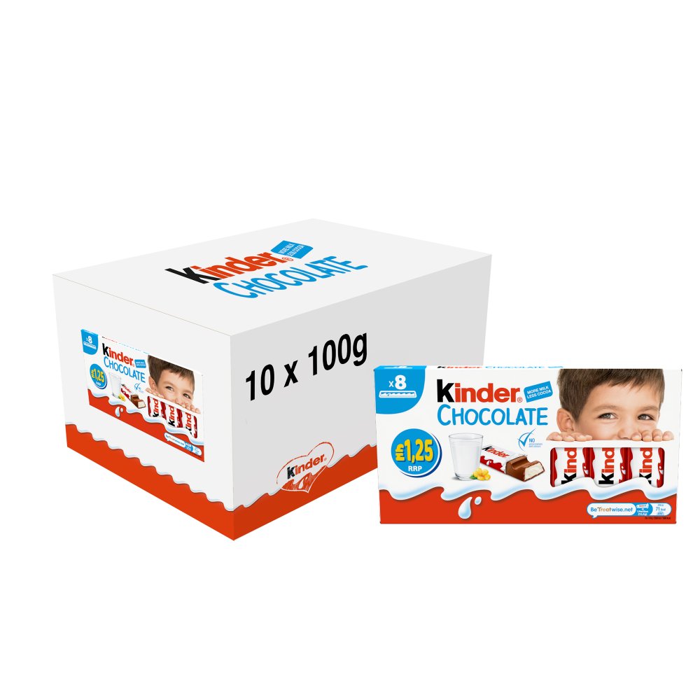 Kinder Chocolate 8 x 12.5g (100g) x 10