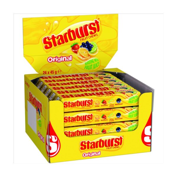 Starburst Vegan Chewy Fruit Flavoured Sweets 45g x 24
