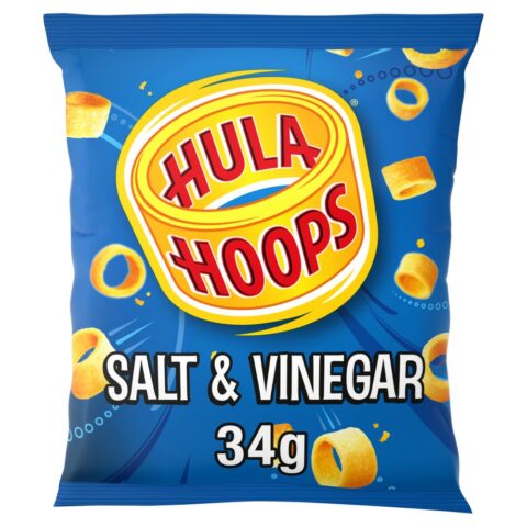 Hula Hoops Salt & Vinegar Crisps 34g x 32