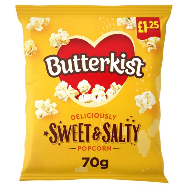 Butterkist Sweet & Salty Popcorn 70g, £1.25 PMP x 15