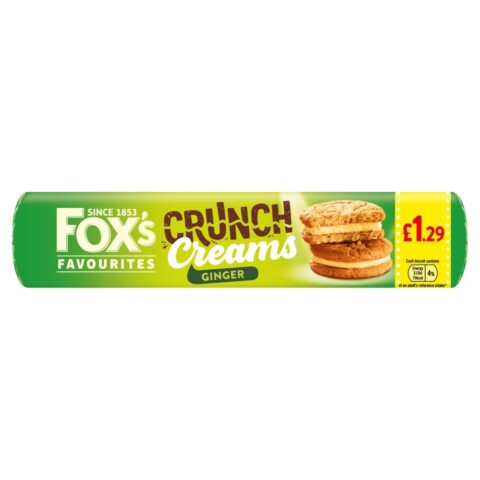 Fox Favourites Crunch Creams Ginger 200g x 12