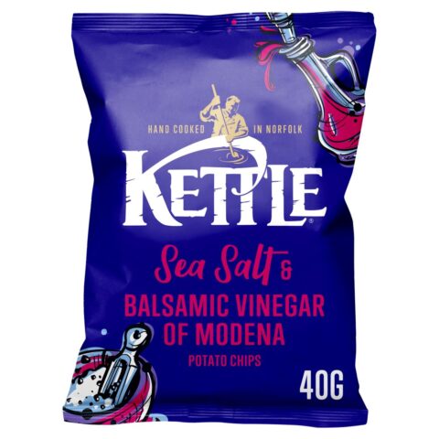 KETTLE® Chips Sea Salt & Balsamic Vinegar of Modena Crisps 40g x18