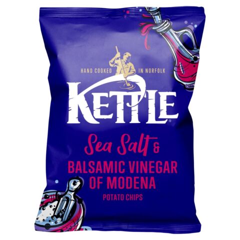 KETTLE® Chips Sea Salt & Balsamic Vinegar of Modena Sharing Crisps 130g x 12