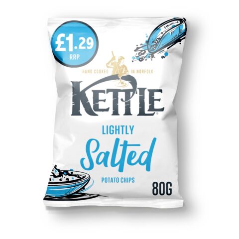 KETTLE® Chips Lightly Salted Crisps 80g x 12