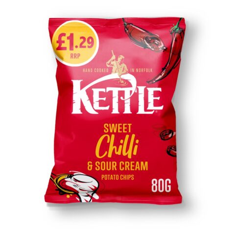 KETTLE® Chips Sweet Chilli & Sour Cream Crisps 80g x 12