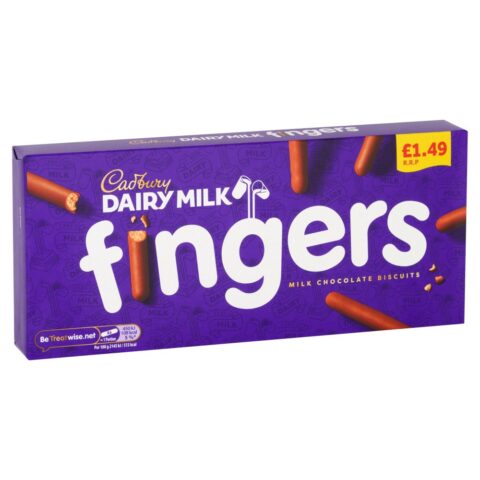 Cadbury Dairy Milk Fingers Chocolate Covered Biscuits £1.49 PMP 114g x 12