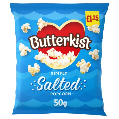 Butterkist Simply Salted Popcorn 50g, £1.25 PMP x 15