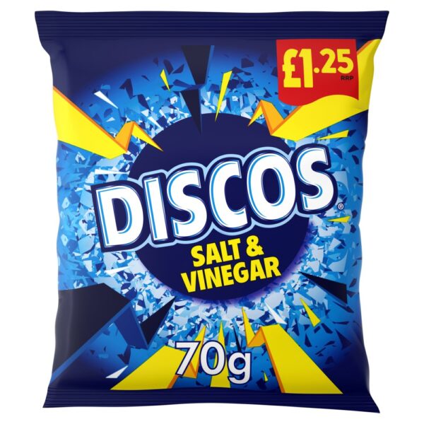 Discos Salt & Vinegar Crisps 70g, £1.25 PMP x 16