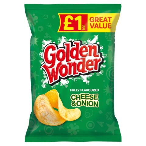 Golden Wonder Fully Flavoured Cheese & Onion 57g x 18