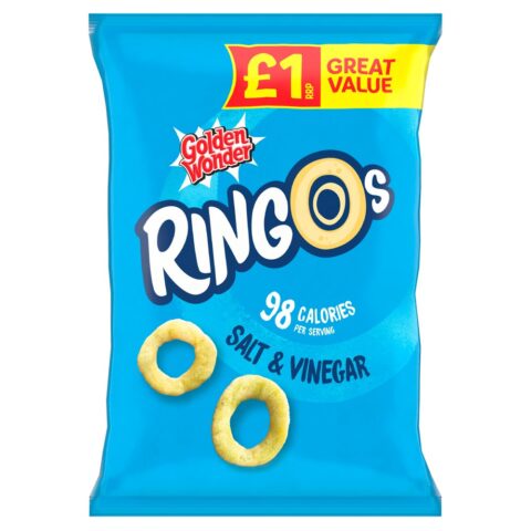 Golden Wonder Ringos Salt & Vinegar 40g x 18