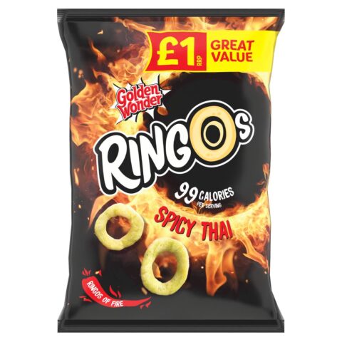 Golden Wonder Ringos Spicy Thai 40g x 18
