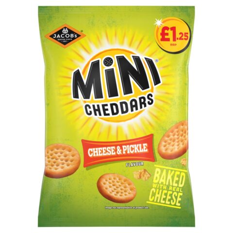 Jacob's Mini Cheddars Cheese & Pickle Snacks 90g PMP £1.25 x 15