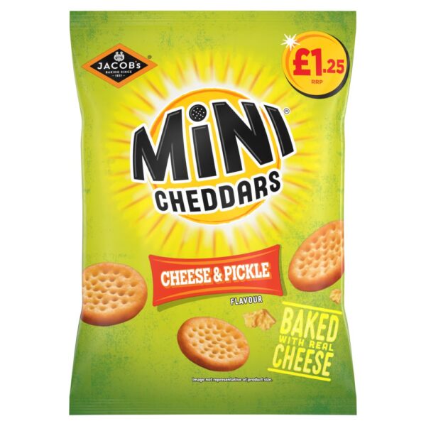 Jacob's Mini Cheddars Cheese & Pickle Snacks 90g PMP £1.25 x 15
