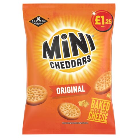 Jacob's Mini Cheddars Original Snacks 90g PMP £1.25 x 15
