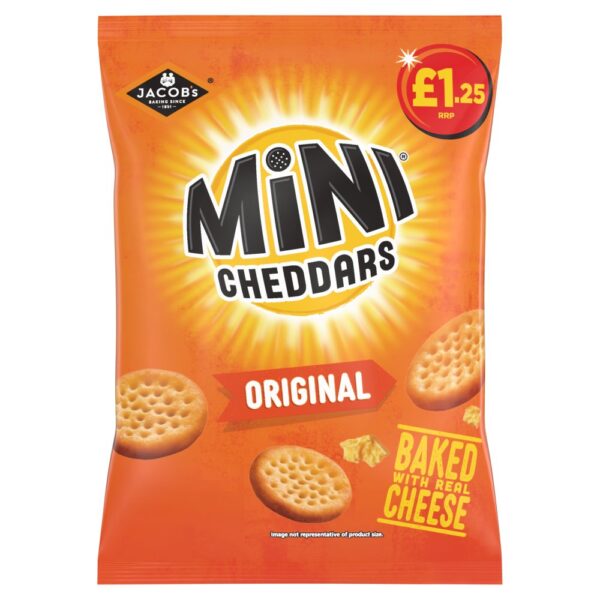 Jacob's Mini Cheddars Original Snacks 90g PMP £1.25 x 15