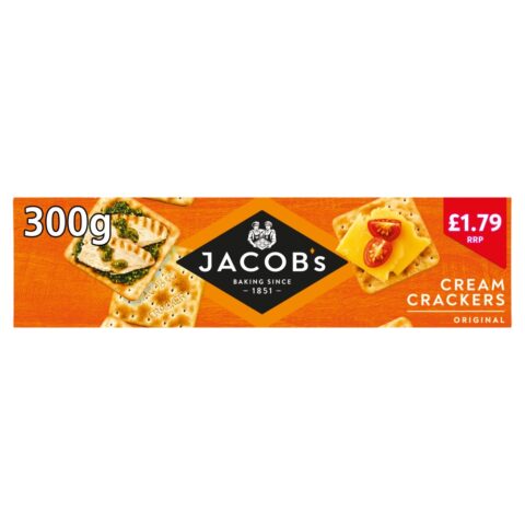 Jacob's Original Cream Crackers 300g PMP £1.49 x 12