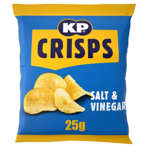 KP Salt and Vinegar Crisps 25g x 48
