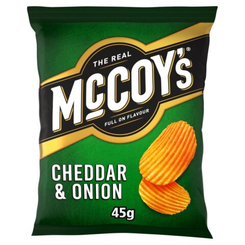 McCoy's Cheddar & Onion Grab Bag Crisps 45g x 26