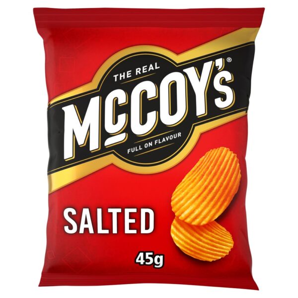 McCoy's Ridge Cut Salted Flavour Potato Crisps 45g x 26