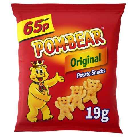 Pom-Bear Original Crisps 19g, 65p PMP x 32