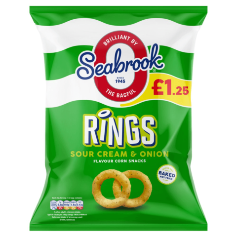Seabrook Sour Cream & Onion Rings £1.25 x 16