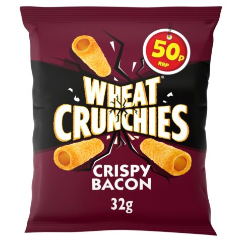 Wheat Crunchies Bacon Crisps 32g, 50p PMP x 30