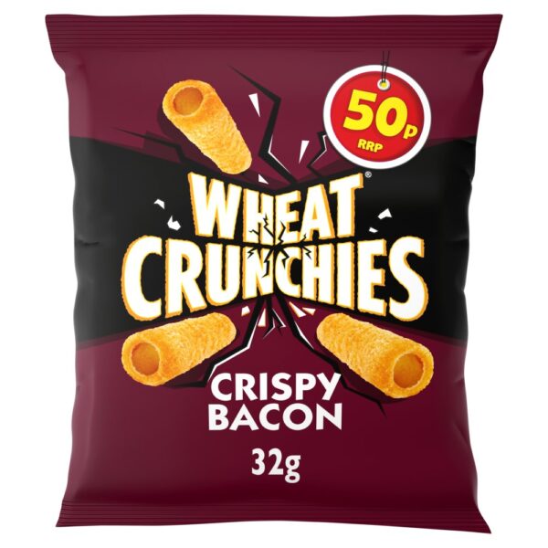 Wheat Crunchies Bacon Crisps 32g, 50p PMP x 30